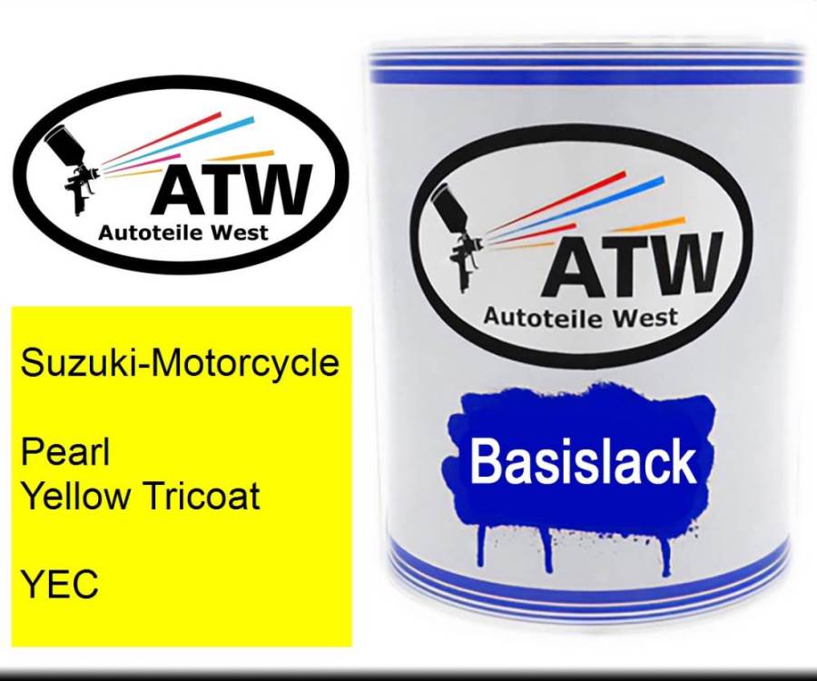 Suzuki-Motorcycle, Pearl Yellow Tricoat, YEC: 1L Lackdose, von ATW Autoteile West.